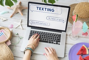 Social Network Speech Bubble Text Graphic Concept